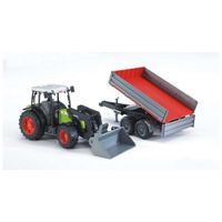 Bruder 2112 Claas Nectis 267 F met Voorlader + Aanhanger 65,5x12,9x15 cm