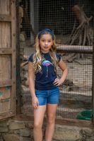 Vinrose Meisjes t-shirt - Donker blauw - thumbnail