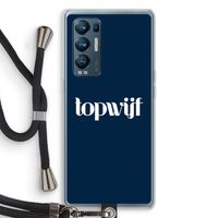 Topwijf Navy: Oppo Find X3 Neo Transparant Hoesje met koord