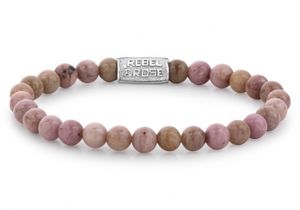 Rebel and Rose RR-60038-S Rekarmband Beads Rose Garden roze-zilverkleurig 6 mm XS 15 cm