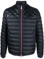 Moncler veste matelassée à patch logo - Bleu - thumbnail