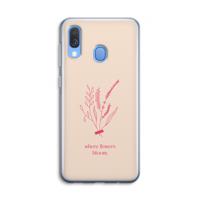Where flowers bloom: Samsung Galaxy A40 Transparant Hoesje