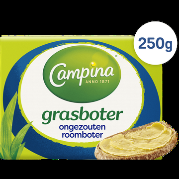 Campina Botergoud Ongezouten Grasboter 250 g bij Jumbo
