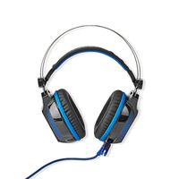 Nedis GHST500BK hoofdtelefoon/headset Bedraad Hoofdband Gamen USB Type-A Zwart, Blauw