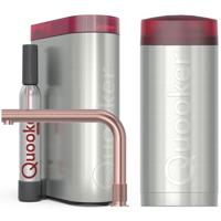 Quooker Front Keukenkraan Set - Kokend Warm- en Koud Water - Rosé Koper - Inclusief COMBI Reservoir & CUBE - Direct Gekoeld Bruisend Water