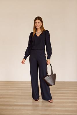 Lexie LONG bonded trousers - dark blue - 94810