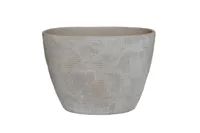 Pot kobe ovaal 33x16x26cm zand/beige
