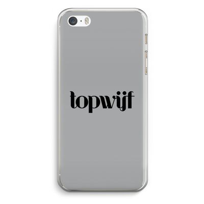 Topwijf Grijs Zwart: iPhone 5 / 5S / SE Transparant Hoesje