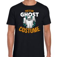 Ghost costume halloween verkleed t-shirt zwart voor heren