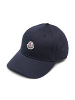 Moncler Enfant casquette à patch logo - Bleu - thumbnail