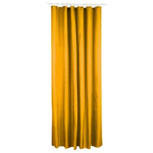 5Five Douchegordijn - geel - polyester - 180 x 200 cm - inclusief ringen   -