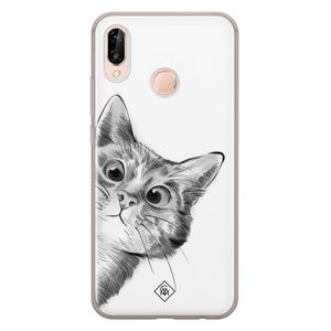 Huawei P20 Lite siliconen hoesje - Peekaboo