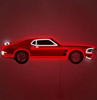 American Muscle Car - Neon LED Wandbord