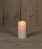 Anna&apos;s Collection LED kaars flame effect rustiek 7.5x15cm parel 1 stuks