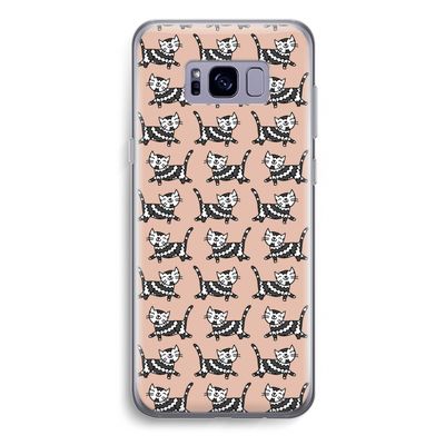 Zwarte poes: Samsung Galaxy S8 Plus Transparant Hoesje