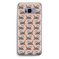 Zwarte poes: Samsung Galaxy S8 Plus Transparant Hoesje