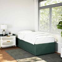 Bedframe zonder matras 90x190 cm fluweel donkergroen