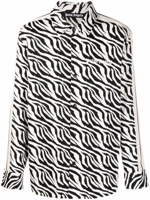 Palm Angels chemise à imprimé zébré - Noir