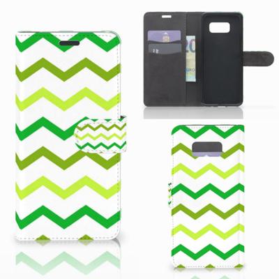 Samsung Galaxy S8 Plus | Telefoon Hoesje | Zigzag Groen