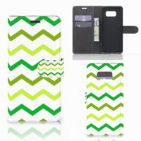 Samsung Galaxy S8 Plus | Telefoon Hoesje | Zigzag Groen