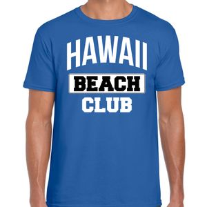 Hawaii beach club zomer t-shirt blauw voor heren