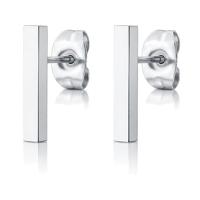 T-Bar oorbellen Dames Edelstaal Staaf Zilverkleurig