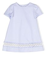 Simonetta robe en toile à détails en dentelle - Bleu - thumbnail