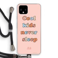 Cool Kids Never Sleep: Pixel 4 Transparant Hoesje met koord