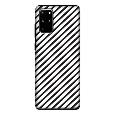 Strepen zwart-wit: Samsung Galaxy S20 Plus Tough Case