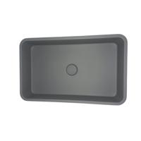 Opbouw Wastafel Sanimex Crystal Beton Rechthoekig Grijs Sanimex