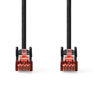 Nedis CAT6 Netwerkkabel | RJ45 Male | RJ45 Male | S/FTP | 1.00 m | Rond | LSZH | Zwart | Label - CCGL85221BK10