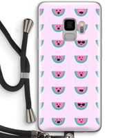 Smiley watermeloenprint: Samsung Galaxy S9 Transparant Hoesje met koord Smiley watermeloenprint: Samsung Galaxy S9 Transparant Hoesje met koord