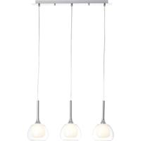 Brilliant Hadan 85573/15 Hanglamp Spaarlamp, LED E14 120 W Chroom, Wit, Transparant