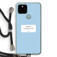 Reminder: Pixel 5 Transparant Hoesje met koord