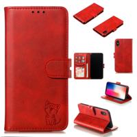 Lederen beschermhoes voor iPhone X & XS (rood)