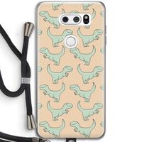 Dinos: LG V30 Transparant Hoesje met koord Dinos: LG V30 Transparant Hoesje met koord