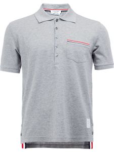 Thom Browne polo à rayures RWB - Gris