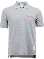 Thom Browne polo à rayures RWB - Gris