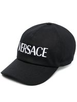 Versace casquette à logo brodé - Noir