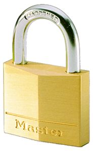 Masterlock 30mm - 16mm hardened steel shackle, 5mm diam. - double locking - 4-pin - 130EURD