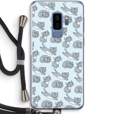 Poezen: Samsung Galaxy S9 Plus Transparant Hoesje met koord