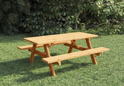 Picknicktafel basis vuren bruin geimpregneerd 180 cm Tuindeco - Tuindeco
