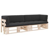 Tweezitsbank pallet met kussens geïmpregneerd grenenhout