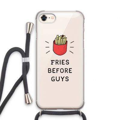 Fries before guys: iPhone 7 Transparant Hoesje met koord
