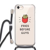 Fries before guys: iPhone 7 Transparant Hoesje met koord
