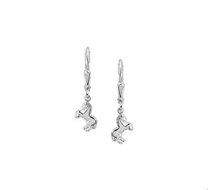Oorhangers Paard zilver 23 mm x 7 mm