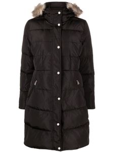 Lauren Ralph Lauren faux-fur trim quilted coat - Noir