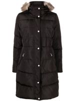 Lauren Ralph Lauren faux-fur trim quilted coat - Noir - thumbnail