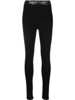 Philipp Plein legging à taille à logo - Noir - thumbnail