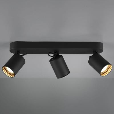 Pago - LED plafondlamp - 3 spots - Draaibaar en dimbaar - GU10 - Kantelbaar - Plafondspot - Voor binnen - Zwart